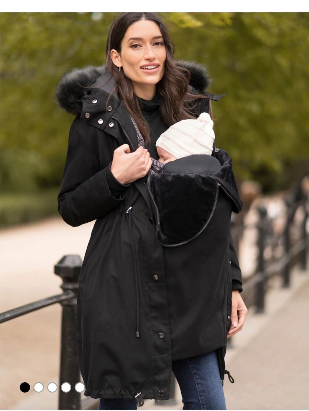 Seraphine Black Maternity 3 In 1 Subzero Parka